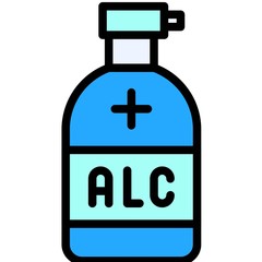 Hand sanitizer vector illustration, filled style icon