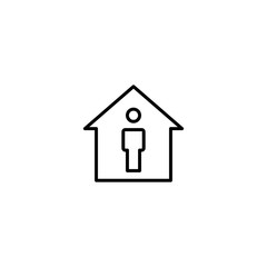 stay at home icon vector illustration