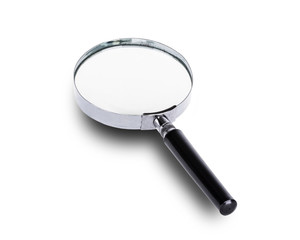 Magnifying glass isolated