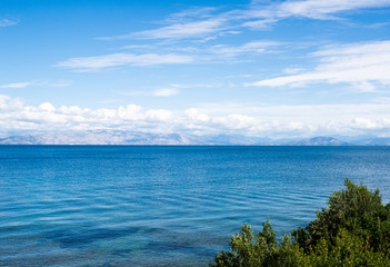 Seaside on Corfu island, Greece.