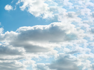 bright blue sky with white clouds