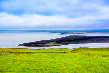 Beautiful rugged Iceland Fjord seascape