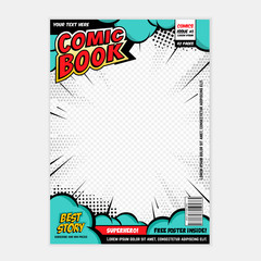 Fototapeta premium comic book page cover design concept