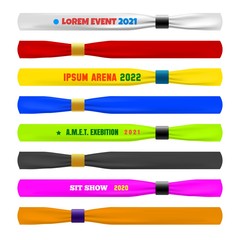 Plastic colour wristbands