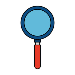 Lupe icon design, Tool search magnifying glass zoom lens and exploration theme Vector illustration