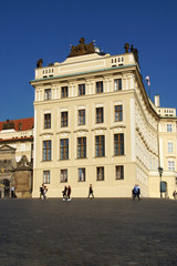 Fototapeta na wymiar Prague (Czech Republic). Architectural detail of the Royal Palace of Prague Castle