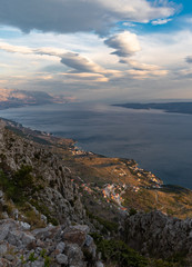 Fototapeta na wymiar Amazing view from the mountain, Dalmatia, Croatia