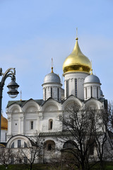  Architecture of Moscow Kremlin. Popular landmark.