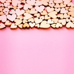 Saint Valentine background heart and free space for lettering. Color pink.