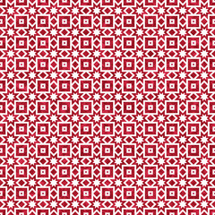 Red and white star burst abstract geometric seamless textured pattern background