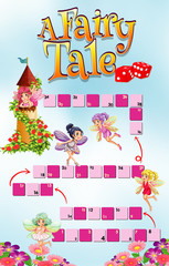 Game template with fairy tale theme background