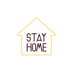 stay at home vector illustration
