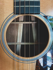 close up of guitar