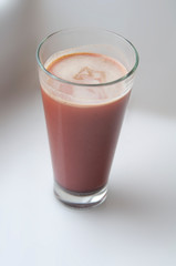 Coffee cocktail on the white