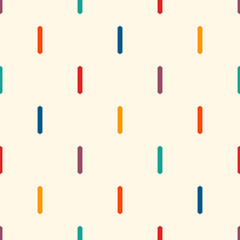 Seamless simple surface pattern with strokes. Broken vertical hatched lines. Dashes motif. Repeated rectangle blocks