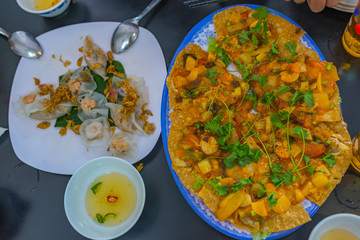 Vietnamese delicious cuisine in Hoi An ancient town, Vietnam
