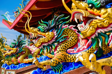 Chinese Temple with Dragon