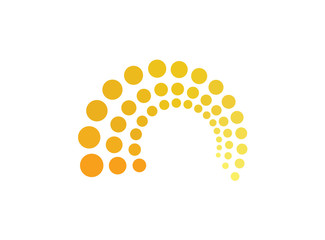Coaching icon gradient vector spiral circles symbol of development design illustrator