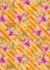 Cute pattern of small flowers. Cafe floral background Stylish template for fashion prints. decor and wallpaper.