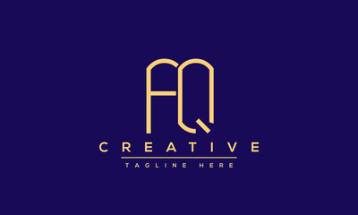AQ Letter Logo Design. Creative Modern A Q Letters icon vector Illustration.
