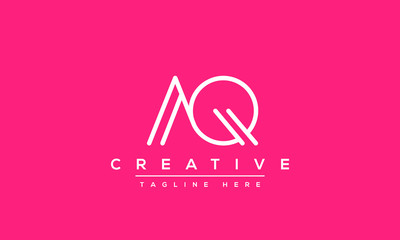 AQ Letter Logo Design. Creative Modern A Q Letters icon vector Illustration.