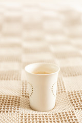 Obraz na płótnie Canvas Glass Cup Of Coffee. Closeup Coffee With Milk. Cappuccino. Coffee foam