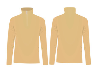 Brown fleece long sleeve. vector © marijaobradovic