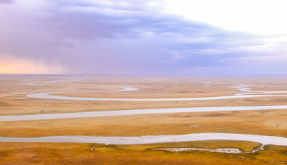 Beautiful landscape of Bayanbulak Grassland National Nature Reserve