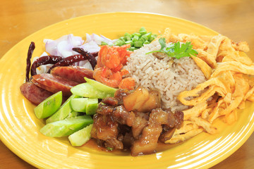 Rice mixed with shrimp paste