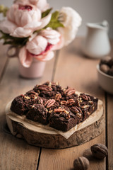 brownie noix de pécan et chocolat