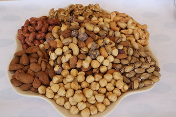 mixed nuts in a bowl