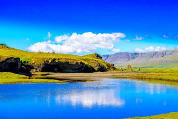Obraz na płótnie Canvas Beautiful rugged Iceland Fjord seascape