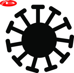 Vector illustration coronavirus 2019-nCoV, Covid-19. Coronavirus outbreak concept. Covid-19 coronavirus infection.Virus covid-19 cell icon.