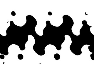 Abstract isolated black ink silhouette stain on a white background. Grunge element for paper design    