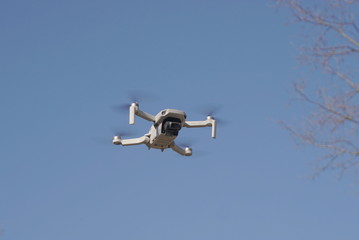 Drone Quadcopter In The Sky 