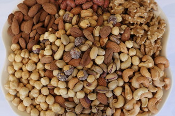 mixed nuts in a bowl