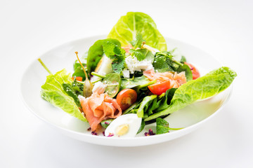 Salad with smoked salmon