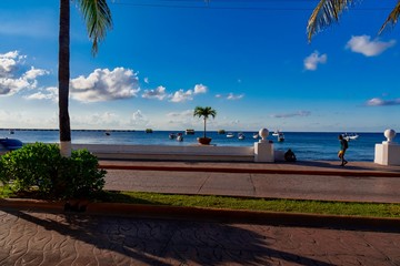 panorama of the island of Cozumel in Mexico
