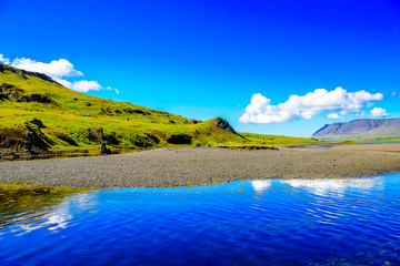Beautiful rugged Iceland Fjord seascape