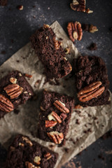 brownie noix de pécan et chocolat