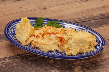 Vegan dietary cusine - humus snack