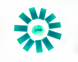 Turquoise circle of love.