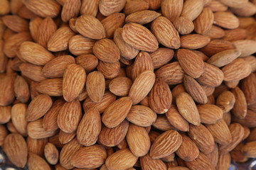 almonds on a white background
