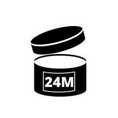 Period After Opening Symbol. Expiration date after opening the package icon on white isolated background