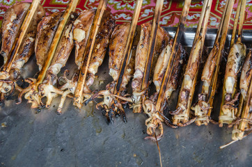 Brochettes de seiches grillées