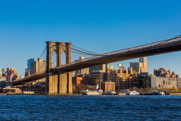 Fototapeta na wymiar Brooklyn Bridge Manhattan Landmarks New York City USA