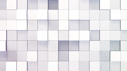 Geometric Box Block Wall Bump 3D illustration abstract background
