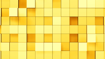 Geometric Box Block Wall Bump 3D illustration abstract background
