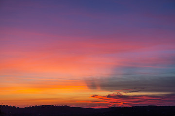 Fototapeta premium ombre sunset in the sky