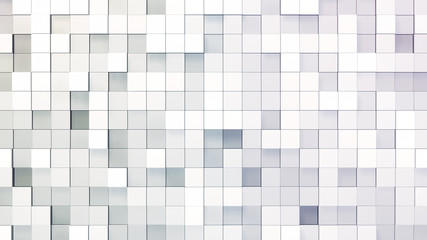 Geometric Box Block Wall Bump 3D illustration abstract background
